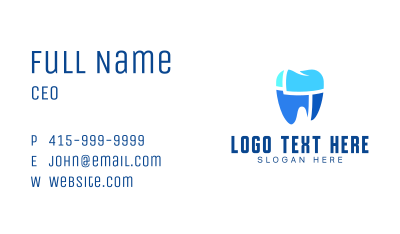 Blue Dentistry Clinic Business Card Image Preview