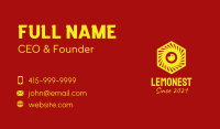 Yellow Hexagon Camera Business Card Image Preview