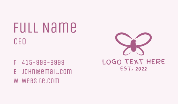 Butterfly Cosmetics Paint  Business Card Design Image Preview