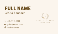 Brown Leaf Emblem Letter  Business Card Image Preview