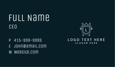 Organic Shield Crown Business Card Image Preview