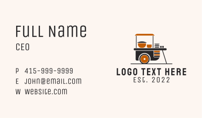 Diner Food Cart  Business Card Image Preview