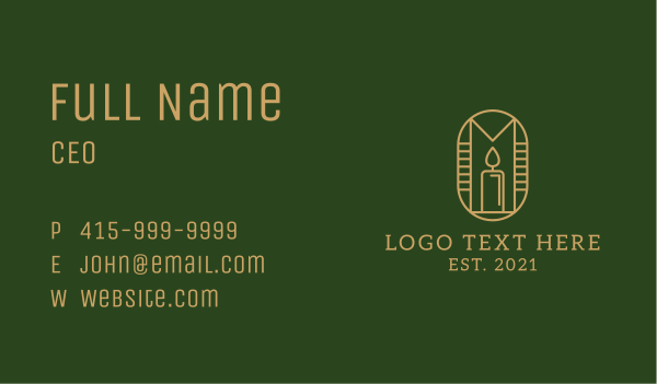 Home Decor Candlestick Business Card Design Image Preview