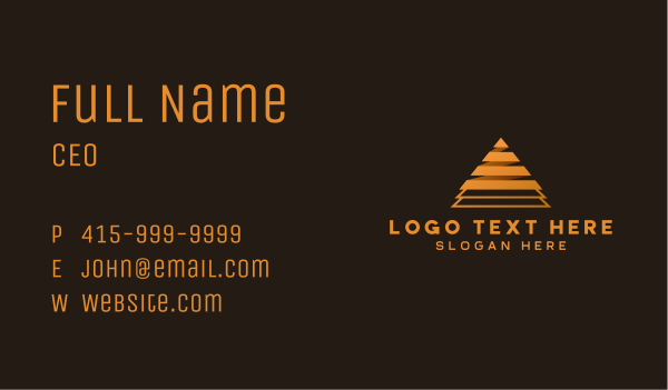 Pyramid Company Firm  Business Card Design Image Preview