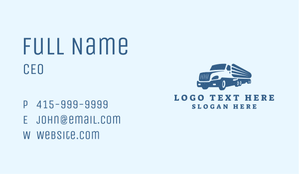 Cargo Shipping Truck Business Card Design Image Preview