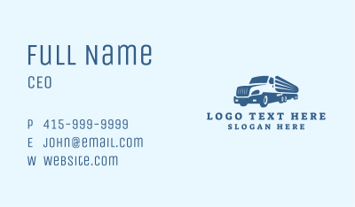 Cargo Shipping Truck Business Card Image Preview