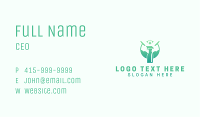 Cleaning Sanitation Spray Bottle  Business Card Image Preview