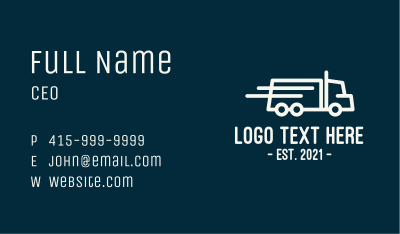 Express Service Truck Business Card Image Preview