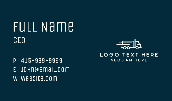 Express Service Truck Business Card Design Image Preview