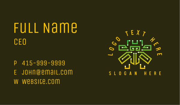Circuit Technology Bug Business Card Design Image Preview
