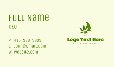 Marijuana Cannabis Person Business Card