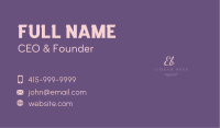 Purple Ornate Script Wordmark Business Card Image Preview