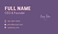 Purple Ornate Script Wordmark Business Card Image Preview
