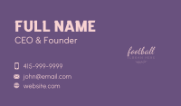 Purple Ornate Script Wordmark Business Card Design