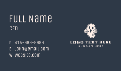 Scary Halloween Ghost Business Card Image Preview