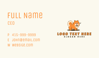 Pomeranian Pet Dog Business Card Image Preview