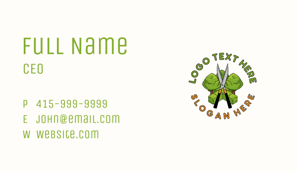 Garden Shears Landscaping Business Card Design Image Preview