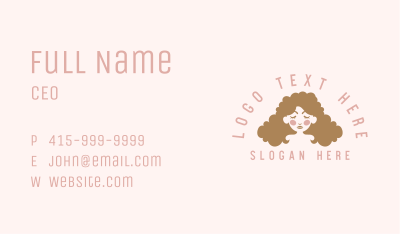 Curly Hair Hairdresser Business Card Image Preview
