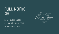 Elegant Floral Wordmark Business Card Image Preview