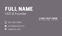 Style Marketing Wordmark Business Card Image Preview