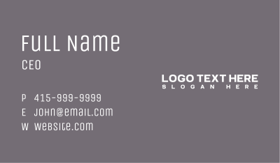 Style Marketing Wordmark Business Card Image Preview