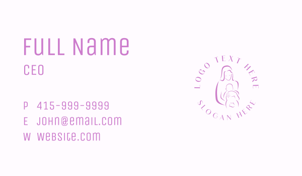 Mother Infant Child Care Business Card Design Image Preview