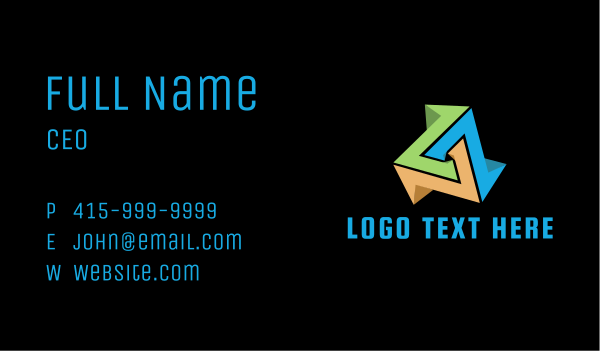 Isometric Tech Prism  Business Card Design Image Preview