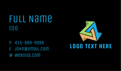 Isometric Tech Prism  Business Card Image Preview