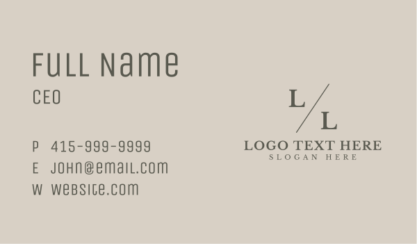 Minimalist Company Lettermark Business Card Design Image Preview