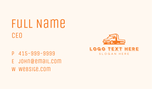 Delivery Truck Shipment Business Card Design Image Preview