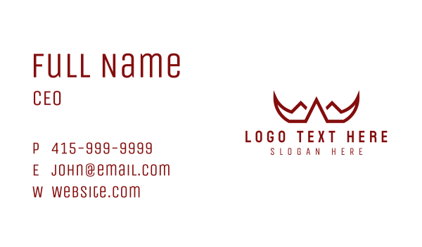 Red Horns Letter A  Business Card Design Image Preview
