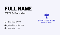 Blue Arrow Spaceship Business Card Design