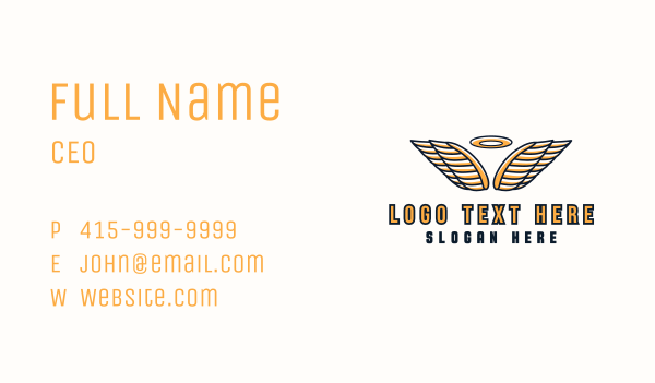 Holy Wing Halo Business Card Design Image Preview