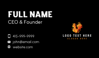 Grill Chicken Flame Business Card Image Preview