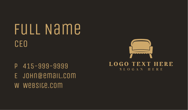 Chair Furniture Couch Business Card Design Image Preview