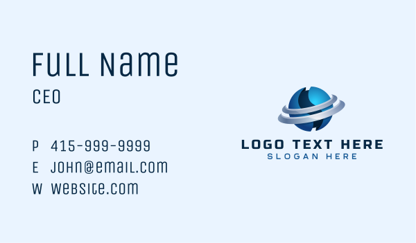 Digital Cyber Planet Business Card Design Image Preview