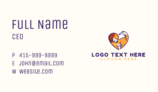 Dog Heart Veterinarian Business Card Design Image Preview