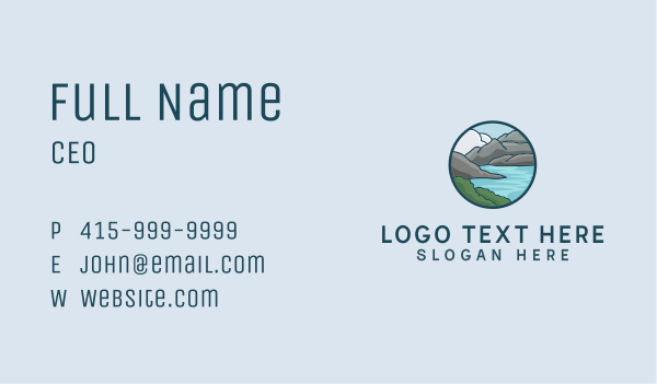 Mountain Coast Travel  Business Card Design Image Preview