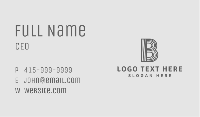 Modern Business Initial Business Card Image Preview