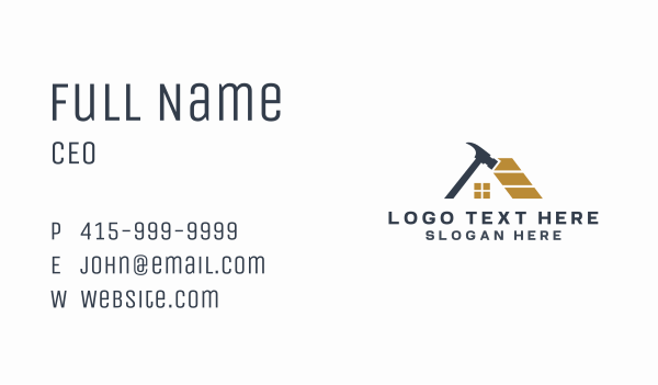 House Construction Hammer Business Card Design Image Preview