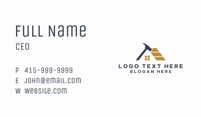 House Construction Hammer Business Card Image Preview