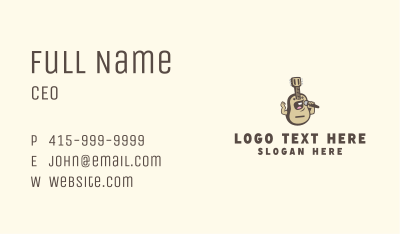 Guitar Singer Mascot Business Card Image Preview