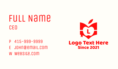 Red Apple Book Business Card
