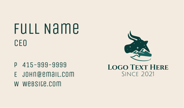 Taurus Astrology Sign Business Card Design Image Preview