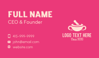 Pink Mortar & Pestle Business Card Image Preview