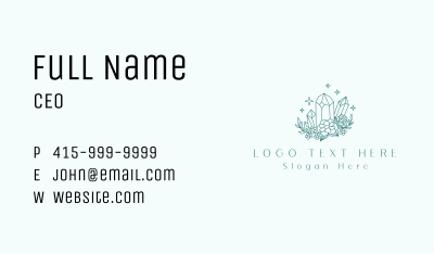 Floral Crystal Gemstone Business Card Image Preview