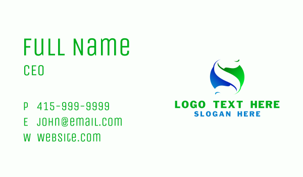 Environmental Company Letter S  Business Card Design Image Preview