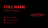 Scary Horror Wordmark Business Card Image Preview