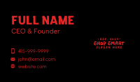 Scary Horror Wordmark Business Card Image Preview