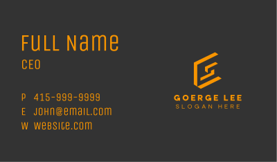 Industrial Builder Structure Letter G Business Card Image Preview